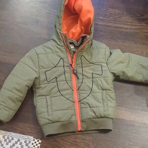 True Religion Olive and Orange Jacket
